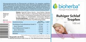 Bioherba Ruhiger Schlaf Tropfen Tinktur