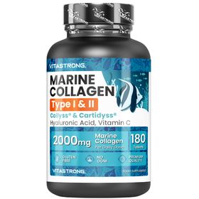 Vitastrong Meereskollagen Typ 1&2 – 180 Tabletten, Haut Und Gelenke