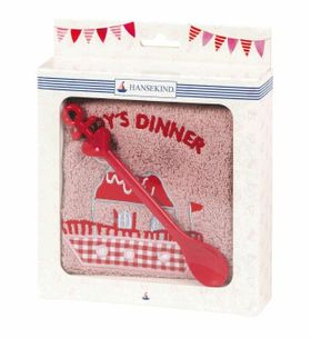 HANSEKIND Geschenkset Lätzchen mit Löffel Lady's Dinner