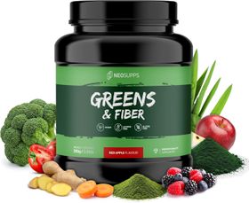 Neosupps Greens & Fiber Red Apple​, Hochdosiertes Superfood-Pulver