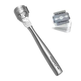 MANePed Hornhauthobel aus Edelstahl + 100 Klingeln