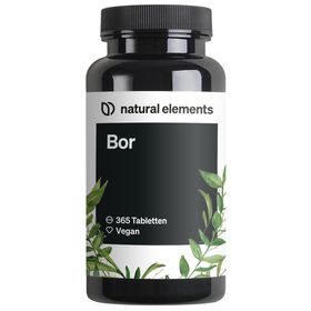 natural elements Reines Bor – hochdosierte 3 mg Boron pro Tablette – 365 Tabletten