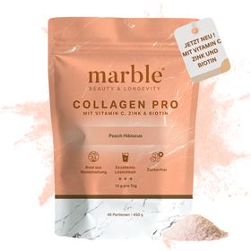 marble© Collagen Pro – Peach Hibiscus mit Vitamin C, Zink & Biotin