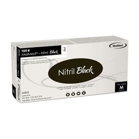 Maimed Black Nitril Handschuhe puderfrei schwarz 100 Stück Gr. M