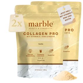 marble© Collagen Pro mit Vitamin C, Zink & Biotin – Vanilla - Sparset