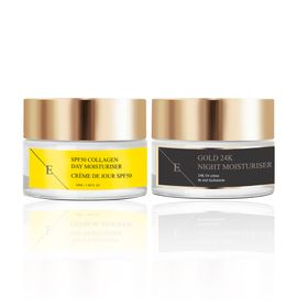 ErthSkin London SPF-KOLLAGEN-TAGESCREME + ANTI-FALTEN-Feuchtigkeitscreme für die Nacht