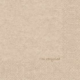 Zellt.Serv.33x33 2lg. 1/4 I'm recycled Papierservietten