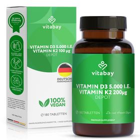 Vitabay Vitamin D3 K2 5000 IE