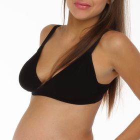 MYSANITY® Schwangerschafts BH Bambus easy soft Cup C Schwarz