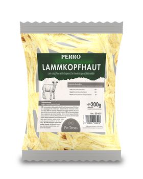 PERRO Lammkopfhaut - Kausnack für Hunde