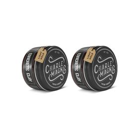 Charlemagne Concrete Clay Pomade – 100 ml – leichter Halt – 2er-Pack