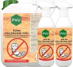 PVU Holzwurmspray zur Bekämpfung von Holwürmern und Holz Schädlingen