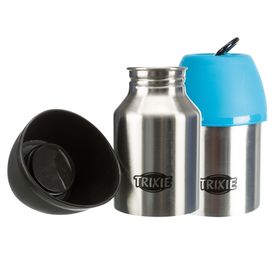 Trinkflasche für Hunde  - aus Edelstahl - mit Trinknapf ideal für unterwegs