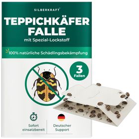 SILBERKRAFT Käferfalle gegen diverse Käfer mit Spezial-Lockstoff