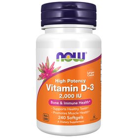 Now Foods Vitamin D3 2000 IU (50 mcg) 240 Weichkapseln