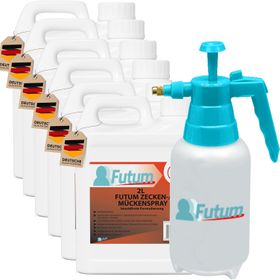 FUTUM 6x2L Zecken- / Mückenspray + 2L Sprüher