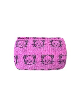 NatuSol Kohäsive Bandage violett m. Katzenmotiv, 7,5 cm x 4,5 m - Set I