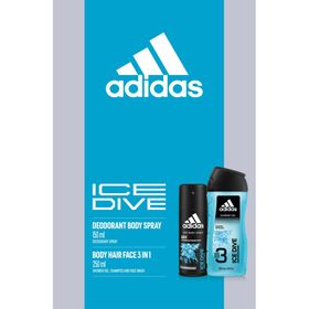 Adidas Ice Dive Geschenkset (Deodorant Spray +Duschgel )