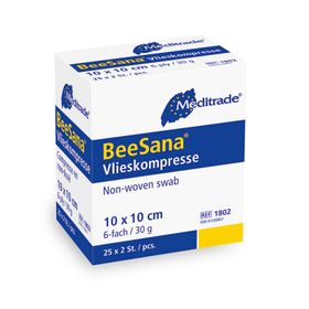 BeeSana® Vlieskompresse, steril, 4-fach, 30 g, 2 x 25 Stk.