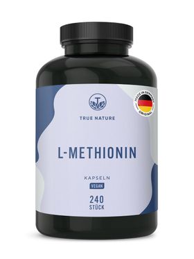 TRUE NATURE® L-Methionin Kapseln - Essentielle Aminosäure - Vegan & Made in Germany
