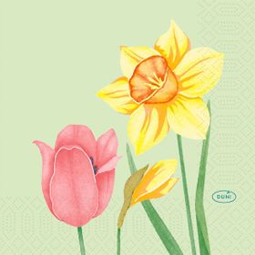 Servietten 24x24 3-lagig Spring Melody Papierservietten