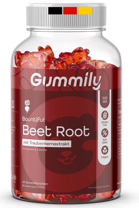 Gummily® Rote Bete Gummibärchen - Beta vulgaris - Beet Root Gummies