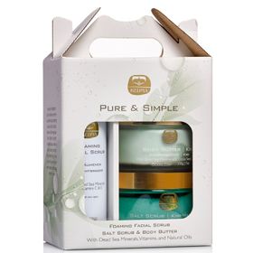 Kedma – Pure & Simple Kit – Körperbutter, Peeling & Schaumbad – Für trockene Haut