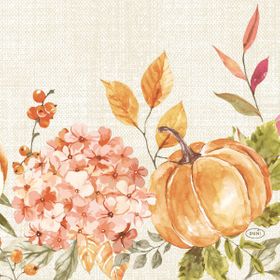 4x Servietten 33x33 3-lagig 1/4 Spicy Pumpkin