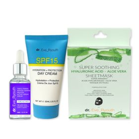 Dr. Eve_Ryouth Peptide Gamma  Aktivserum 30 ml + Aloe Vera-Maske + SPF15 Tagescreme 30 ml
