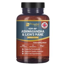 PROWISE KSM-66 Ashwagandha- und Löwenmähne-Tabletten