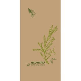 4x Zelltuchservietten 40 x 40 3-lagig 1/8 Kopffalz Veggies