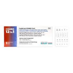 BISAF COMBO 12in1 Test COVID‑19, Influenza, RSV, ADV, hMPV, RhV, hPIV, LP, Pneumokokken, Keuchhusten