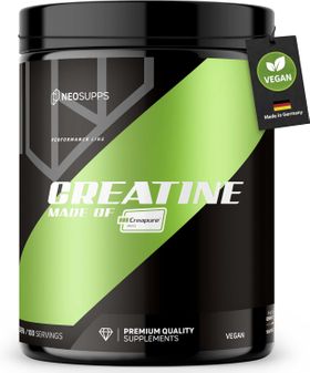 Neosupps Creatine Made of Creapure®, 100 % reines Kreatin, Made in Germany