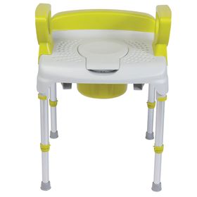 AQ-Tica Multifunktions-Duschstuhl mit Armlehnen und kurzer Rückenlehne