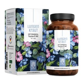 Lungenkraut Komplex mit Eukalyptus, Thymian & NAC - Vegan - Lungenkraut - NATURTREU®