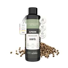 ALPHAZOO Premium Hanföl für Hunde und Katzen