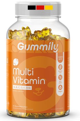 Gummily® Multivitamin Gummibärchen mit Biotin, Zink