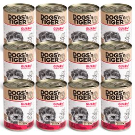 Dogs’n Tiger Adult Premium Hundefutter, Nassfutter, Guadn, Rind
