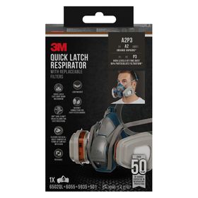3M™ Quick Latch-Atemschutzmaske 6502QLKIT-1 mit austauschbaren Filtern
