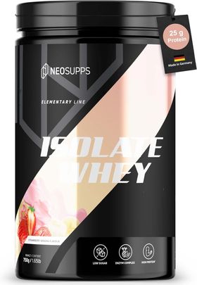 Neosupps Isolate Whey Protein Pulver Strawberry Banana, Protein Portion