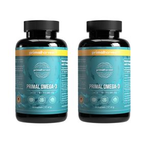 Primal Harvest Omega-3 Fischöl – 60 Softgel-Kapseln mit 470 mg EPA & DHA