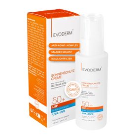Evoderm Sonnenschutzcreme LSF 50+ – UVA+UVB + Blaulichtfilter mit Matrixyl 3000