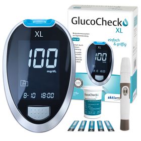 GlucoCheck XL Messgerät [mg/dl] zur Kontrolle des Blutzuckers bei Diabetes mell.