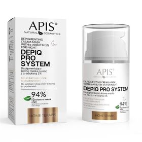 APIS DEPIQ PRO SYSTEM, Nachtcreme-Maske gegen Pigmentflecken mit α-Arbutin 1 %