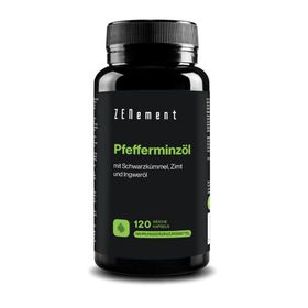 Zenement Pfefferminzöl mit Schwarzkümmelöl, Zimt und Ingwer