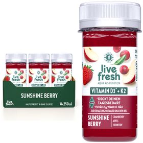 LiveFresh Vitamin D3 K2 Shot Kaltgepresst* – Sunshine Berry