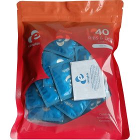 EasyGlide - Ribs and Dots Kondome - 40 Stück