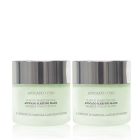 London Botanical Laboratories Avocado + CBD Feuchtigkeits-Schlafmasken-Duo