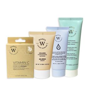 Warda skincare Hydrogel  Augenpartie + Serum  30 ml + verjüngende Aloe Vera + Handcreme 50 ml