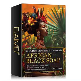 Aliver Afrikanische Schwarze Naturseife für Hautpflege